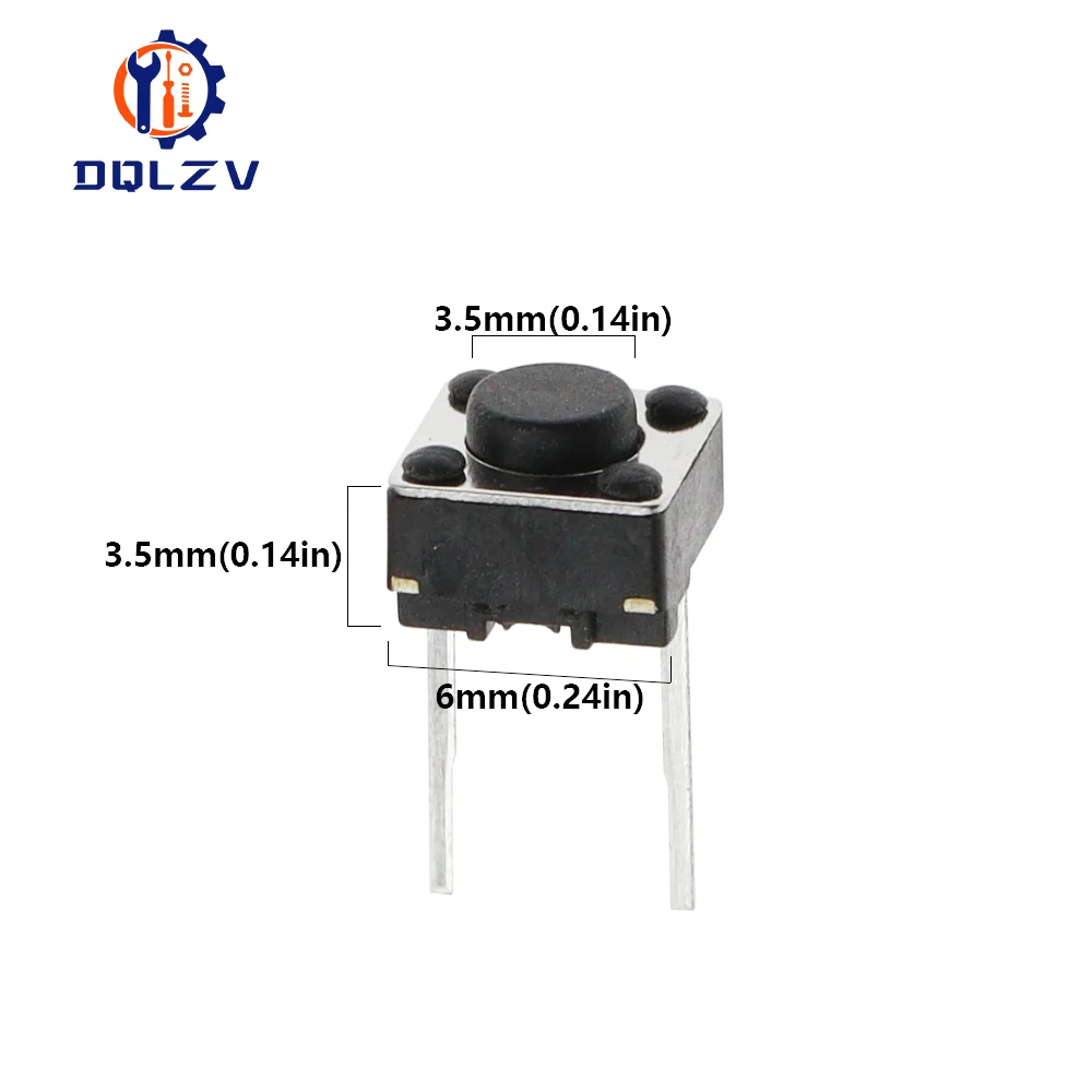 Color: Black, Size: 4XL - Tact Push Button Switch 12V Copper 2PIN DIP2 SMD Micro Switch 6X6X5 4.3 5 5.5 6 7 8 9 10 11 12 13 15MM TV Toys home use Button