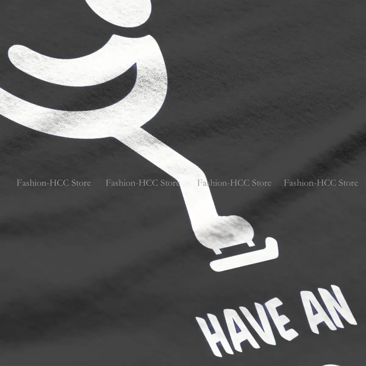 Color: black, Size: S - Have An Ice Day Round Collar TShirt Figure Skating Classic T Shirt Women Tops New Design
