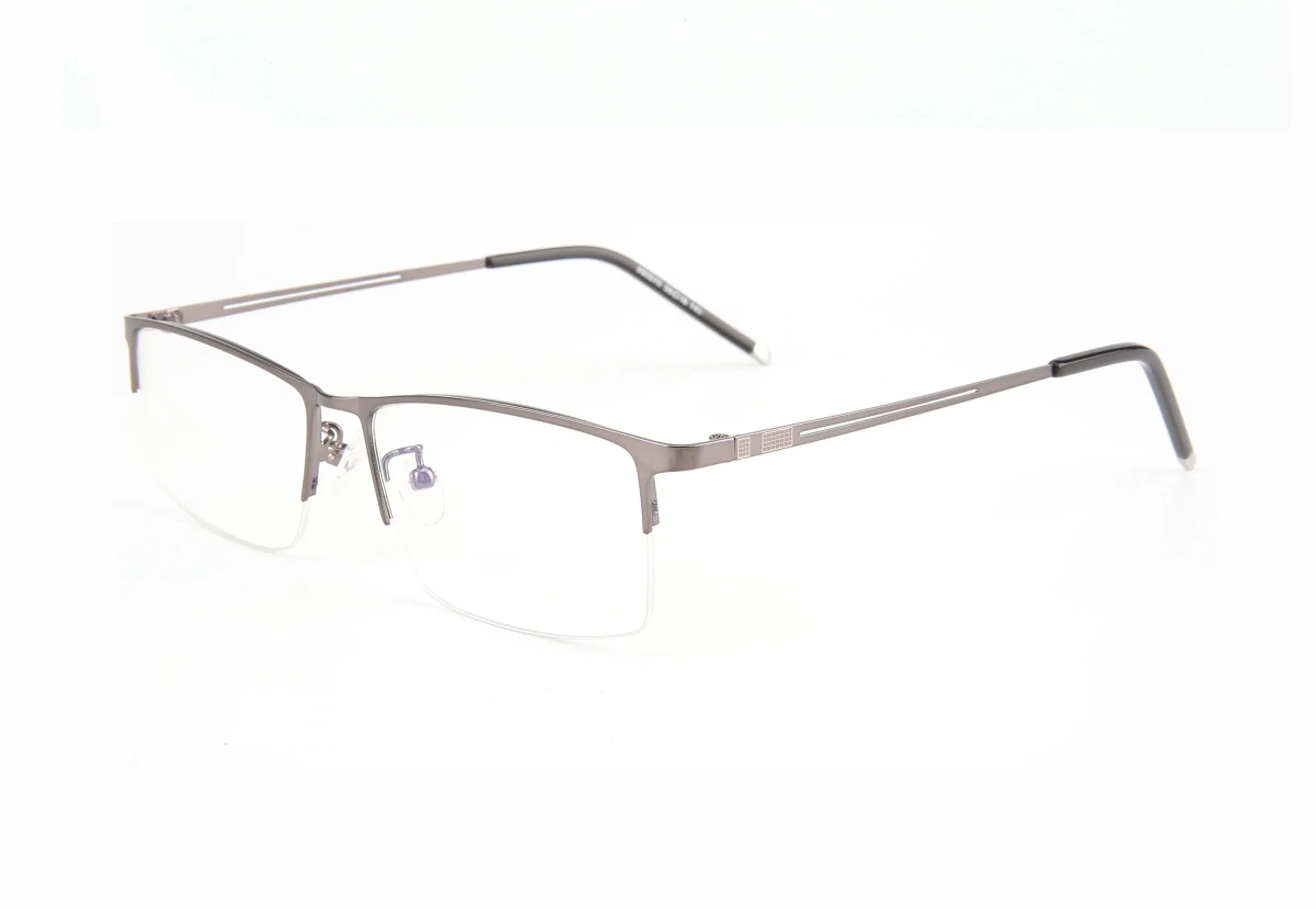 Frame Color: WHITE, Eye Prescription: +600 - Sun Photochromic Finished Myopia Glasses Women Men Metal Half Frame Chameleon Short-sight Eyewear0 -0.5 -0.75 -1.0 To -6.0
