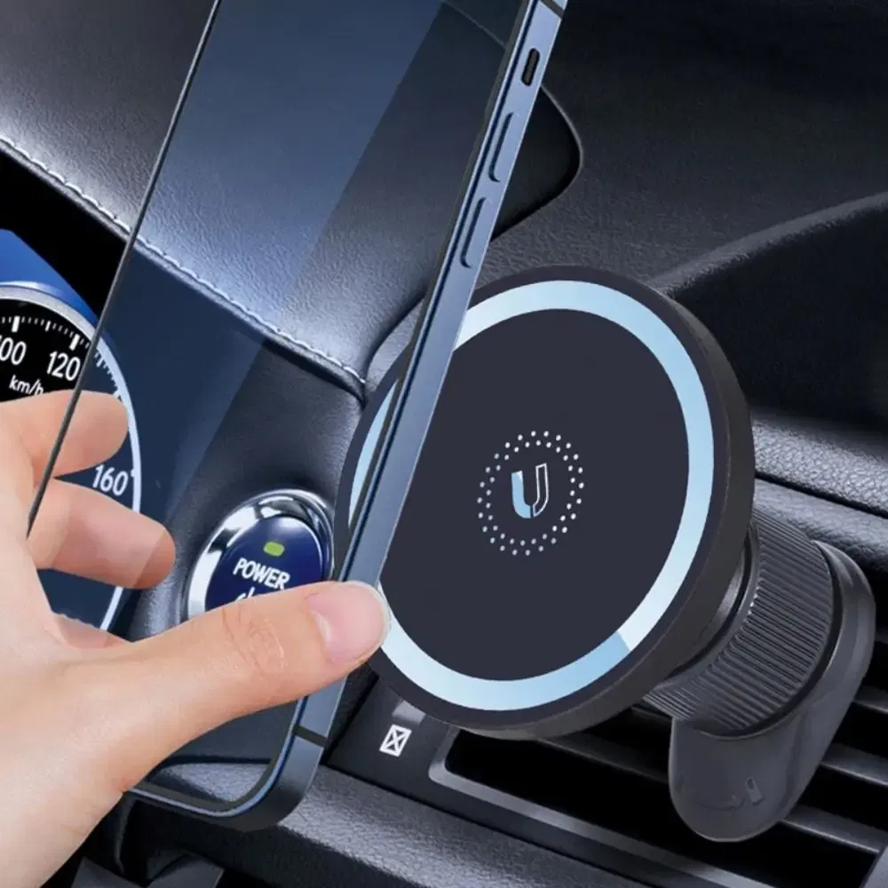 Car Phone Charger Car Mount Magnetic Phone Holder Dashboard Air Vent Car Phone Stand for iPhone15 14 13 12Pro Max