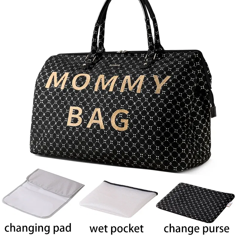 Color: black, Ships From: CHINA - Sunveno Mommy Travel Bag 4 In 1 Diaper Tote Mommy Bag Durable Wide Opening for Quick Access Stylish & Practical