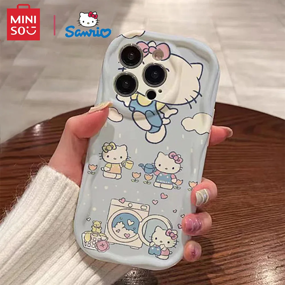 Color: Beige, Material: Denim - Miniso Sanrio Collaboration Hello Kitty Phone Case For Samsung Galaxy S10 S20 S21 S22 S23 S24 FE Plus Ultra Note 20 Phone Case