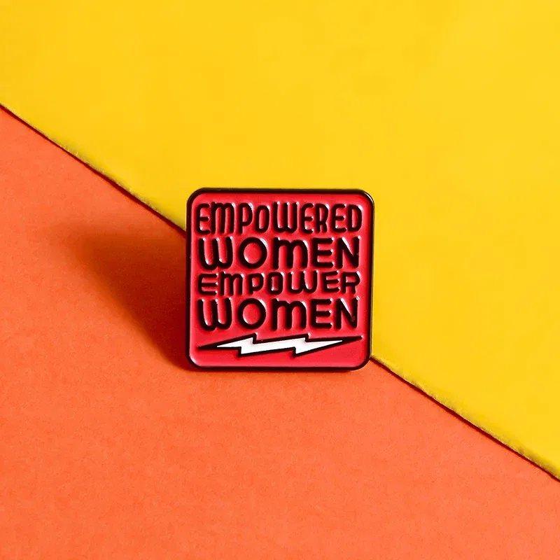 Metal color: Light Yellow Color - Trust fall survivor black and white camera flower Lightning Punk Pins Brooch Lapel Pin Star Magic Wand hand gift for friends