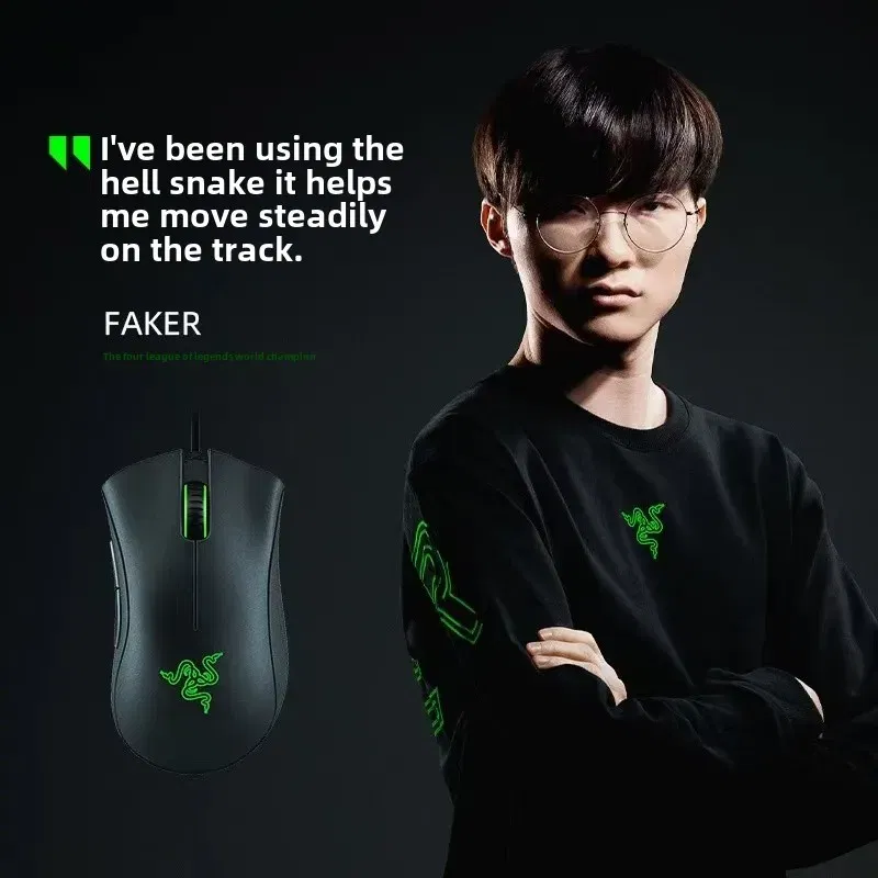 Color: green - Mouse RazerPurgatory Viper Standard Edition 6400DPI Wired Gaming Mouse Brand Merchandise Birthday Gift Graduation Gift Wholesale