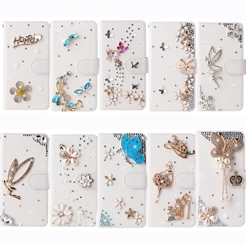 Color: SKY BLUE, Material: Denim - Flip Glitter Case For Samsung Galaxy S25 Ultra S24 FE S23 S22 S21 S20 Plus A35 A55 A16 A14 A15 A34 A54 Leather Cover Case