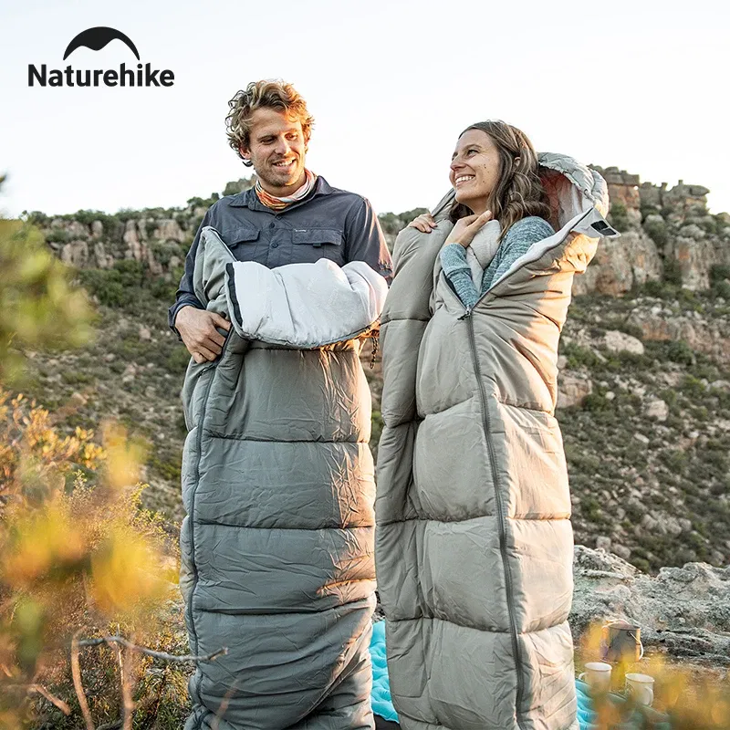 Color: WHITE, Ships From: CHINA - Naturehike Envelope Backpacking Sleeping Bags Cotton Lightweight Portable Detachable Camping Sleeping Bag for Travel Outdoor
