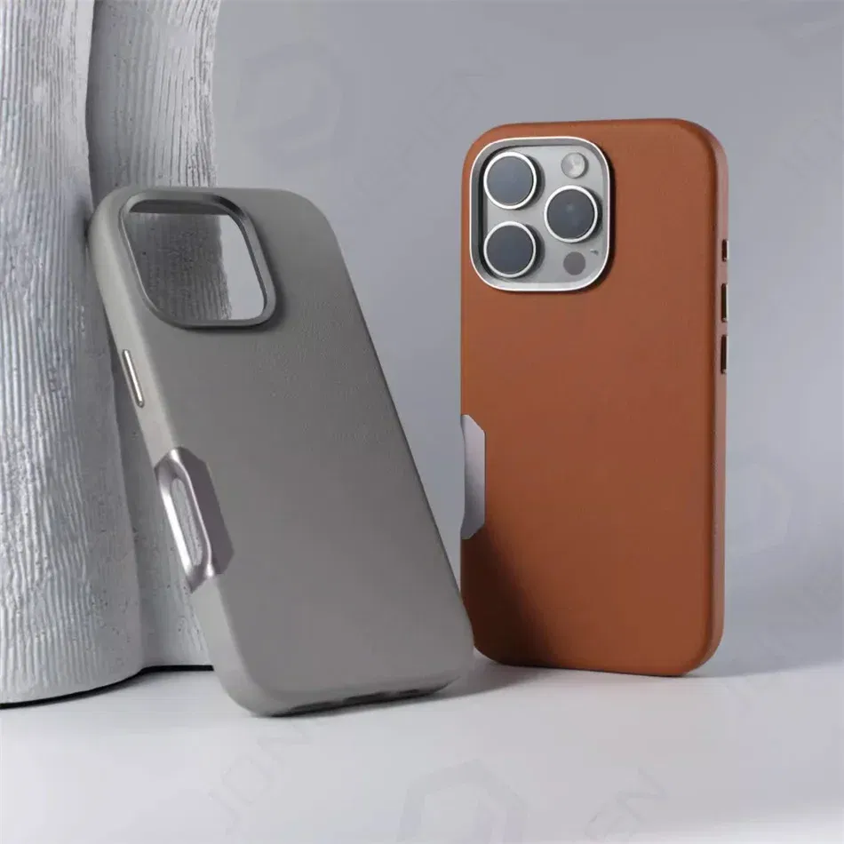 Color: Blue, Material: TPU - For Magsafe Leather High Quality Alloy Camera Button Magnetic Case For iPhone 16 Pro Max 16pro Wireless Charge Shockproof Cover