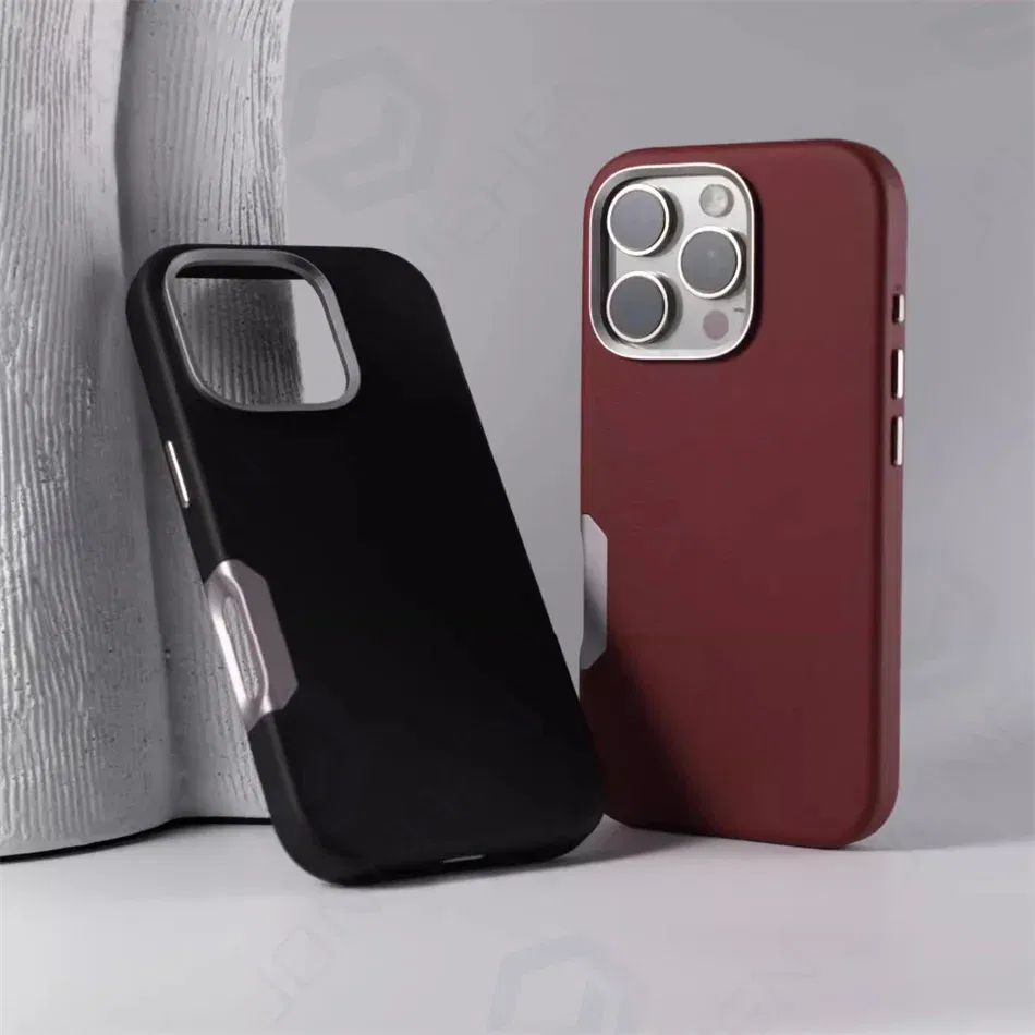 Color: Blue, Material: TPU - For Magsafe Leather High Quality Alloy Camera Button Magnetic Case For iPhone 16 Pro Max 16pro Wireless Charge Shockproof Cover