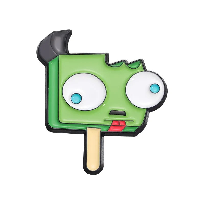 Metal color: Titanium Plated - Cartoon Anime Brooch Enamel Pins Custom Metal Animal Badges Lapel Accessories Sweater Women Men Jewelry Gift Friends Wholesale