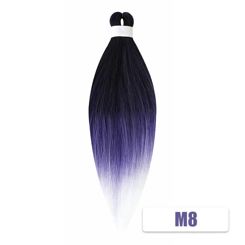 Color: #Silver Gray, Stretched Length: 26inches, Bulk Buy: 1Pcs/Lot - Kanekalon 26inch Hot Water Set Pre Stretched Jumbo Braiding Hair Box Twist Braids Synthetic Hair Extensions For Women Soft Yaki