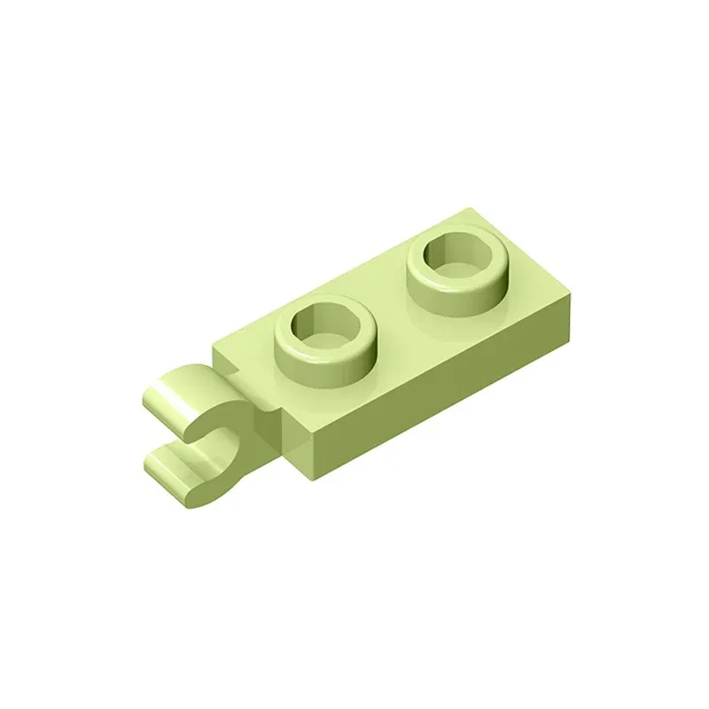 Color: Trans-dark Pink - Gobricks 10PCS Bricks PLATE 2X1 W/HOLDER VERTICAL Compatible with 63868 children's toys Assembles Building Blocks Technical 2022