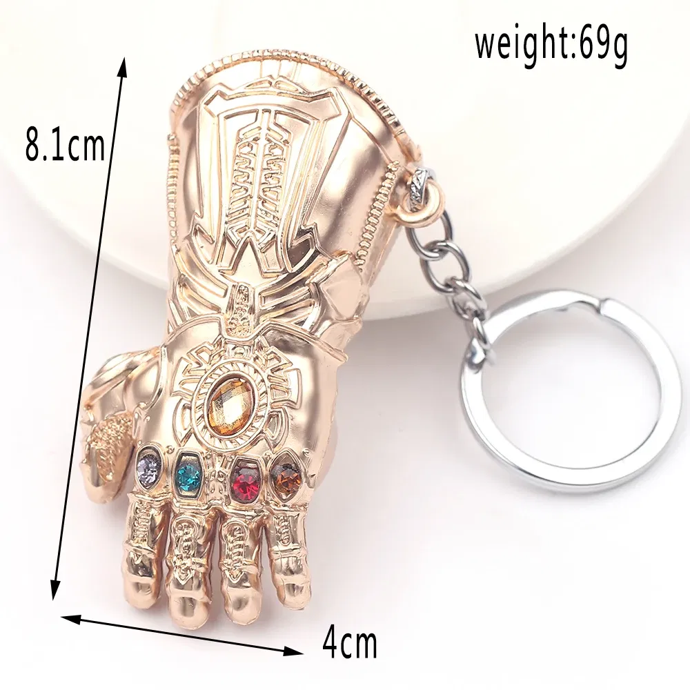 Color: WHITE, Ships From: CHINA - Avengers Thanos Infinity Stones Gloves Bottle Opener KeyChain Marvel Jewelry Infinity Gauntlet Keyrings Backpack Key Holder