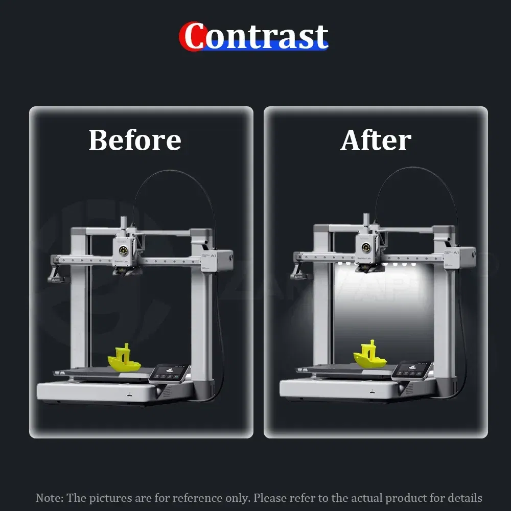 Color: WHITE - For A1/A1 Mini LED Light New upgrade Induction control 6500K High Brightness Lighting Heat-Resistant Durability 3D printer