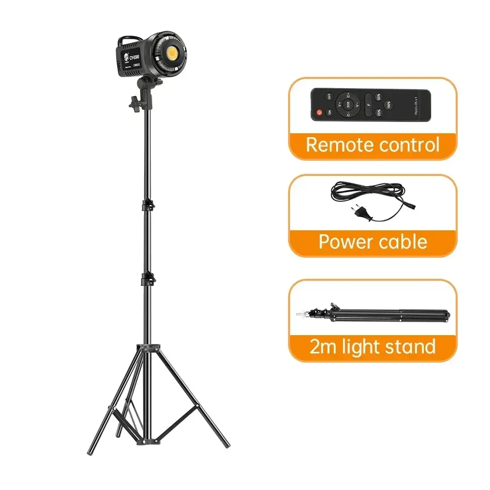 Color: grey, Ships From: CHINA - 100W Video Light Photography LED Daylight-Balanced Sun Lamp for Softbox Lighting Portrait Flash Studio Accessories Youtube Live
