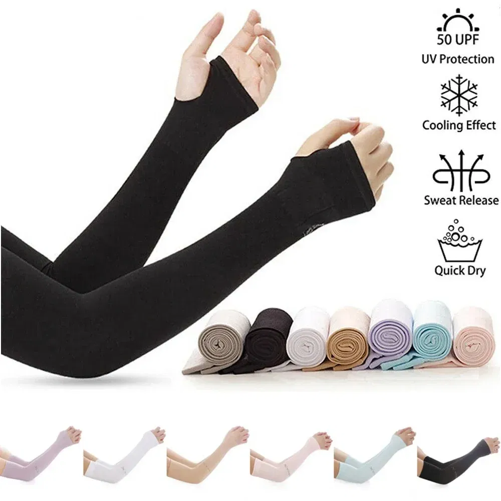 Color: GRAY - Unisex Arm Guard Sleeve Warmer Women Men Sports Sleeves Sun UV Protection Hand Cover Support Running Fishing Cycling Ski