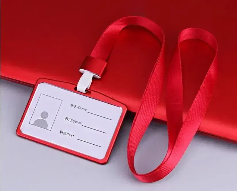 Color: Brocade Green - Aluminum Alloy Card Cover Case Women Men Work Name Bank ID Card Holders Business Badge Case Credit Card Badge Case Bag Pouch