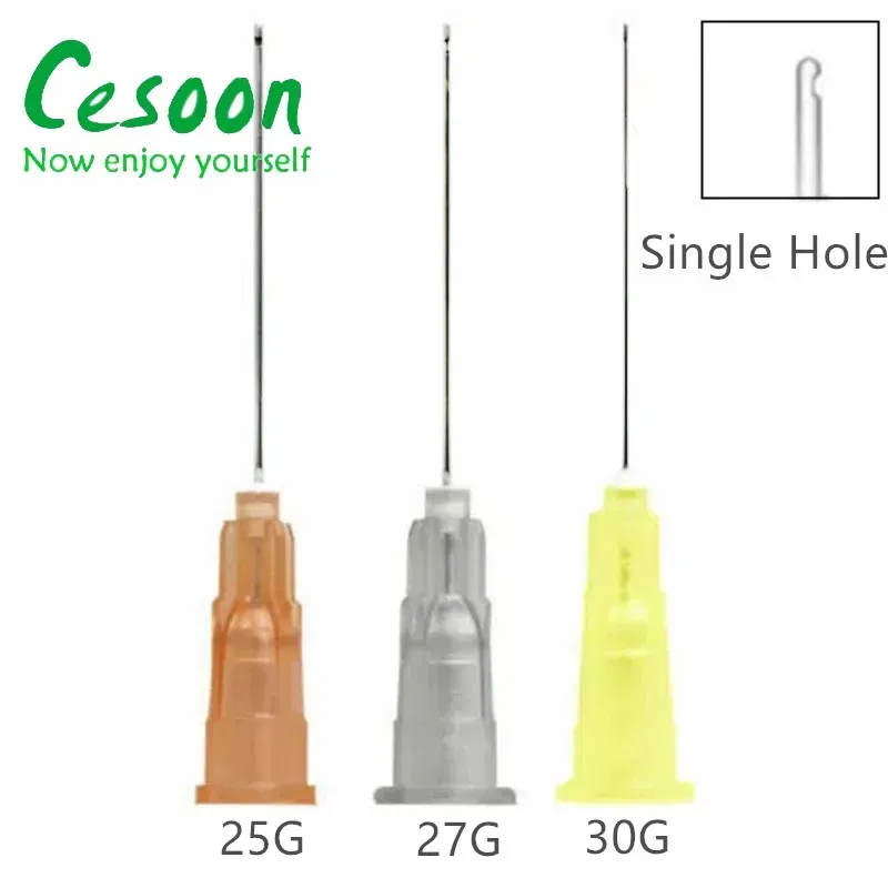 Color: Light Purple - 100Pcs/Pack Endo Irrigation Needle Dental Root Canal Rinsing End-Closed Side Hole Endodontic Flushing Cannula 0.3 0.4 0.5MM
