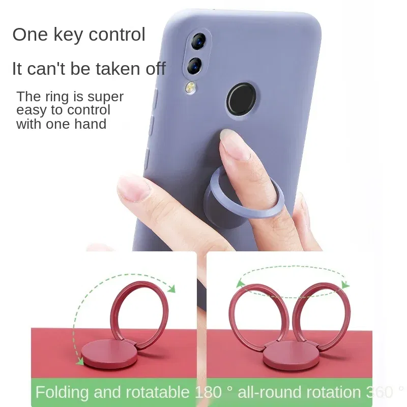 Color: Sapphire - Mobile Phone Holder Ring Buckle Metal Lazy Car Holder Liquid Gift for IPhone XS Huawei Samsung Cell Smart Phone Ring Holder