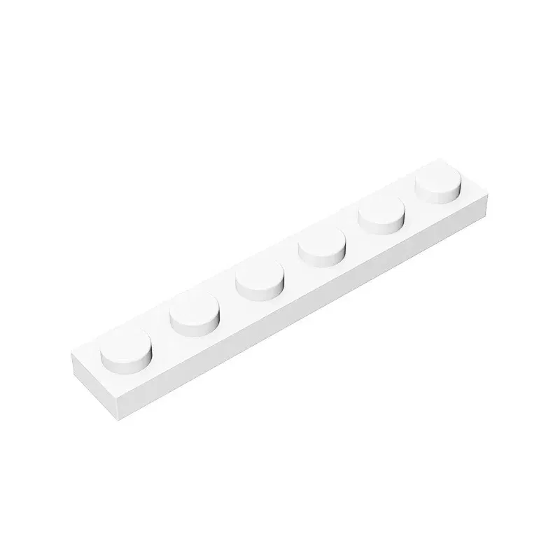 Color: Light Grey - Gobricks GDS-505 Plate 1 x 6 compatible with lego 3666 pieces of children's DIY building block Particles Plate DIY