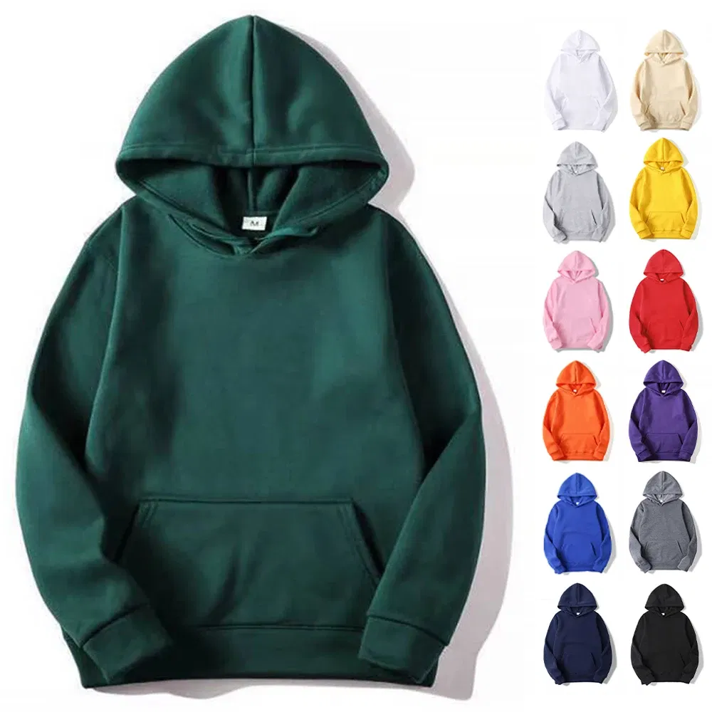 Color: Khaki, Size: XXL - Blank Fleece Fashion Hoodies Men Pull Over Wholesale Hooded Sweatshirt Unisex Cheap Solid Hoodie In Bulk Sudaderas Con Capucha