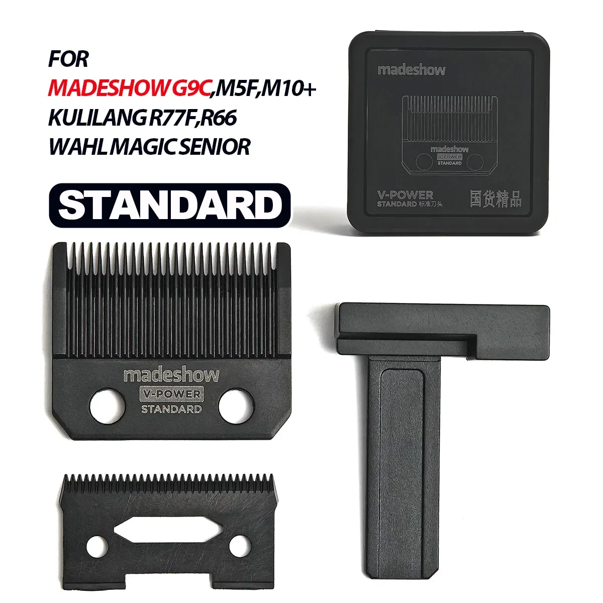 Color: plum - Madeshow KULILANG M5F M10 R66 R77F Original Ultra Thin Fade Blade Hair Clipper Wedge Cutter Head Trimmer Replacement Accessory