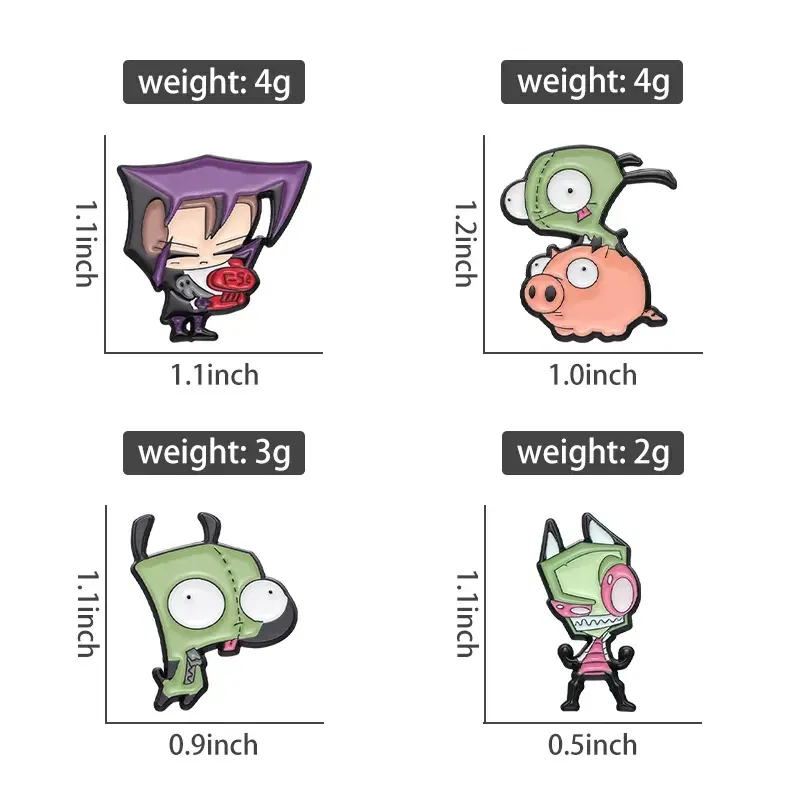 Metal color: Light Yellow Color - Cartoon Anime Brooch Enamel Pins Custom Metal Animal Badges Lapel Accessories Sweater Women Men Jewelry Gift Friends Wholesale