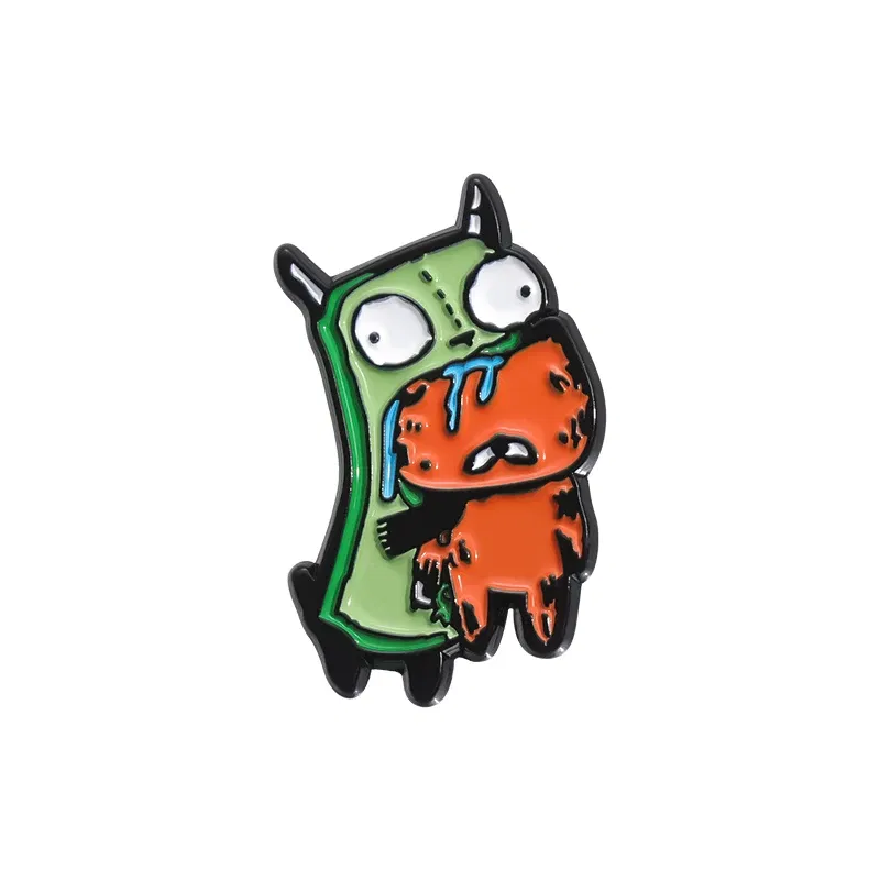 Metal color: Light Yellow Color - Cartoon Anime Brooch Enamel Pins Custom Metal Animal Badges Lapel Accessories Sweater Women Men Jewelry Gift Friends Wholesale