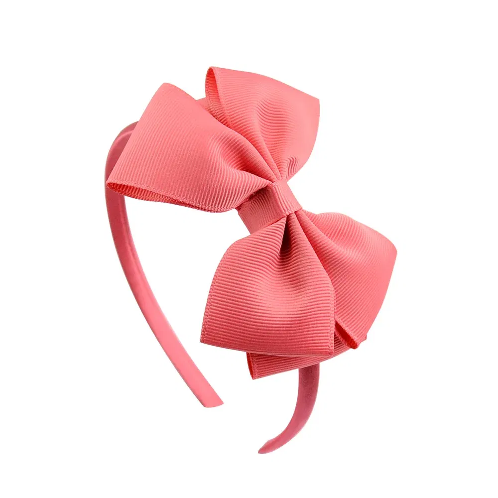 Color: light green - 1 Piece Ribbon Handmade Hair Bows Hairbands for Baby Girls 20 Colors Cute Bowknot Solid Headband Headwear Baby Hair Accessories