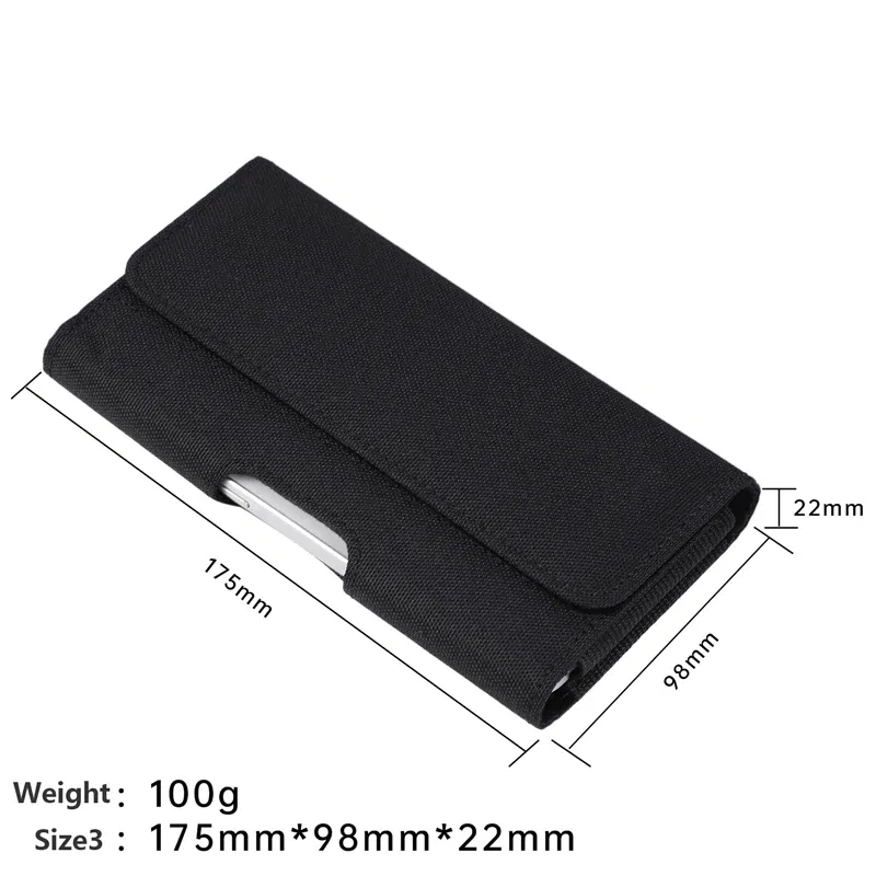 Color: Blue - Universal Casual Phone Pouch Waist Bag For iPhone Samsung Google Smart Phone Case Belt Clip Holster Oxford Cloth Bag Flip Cover