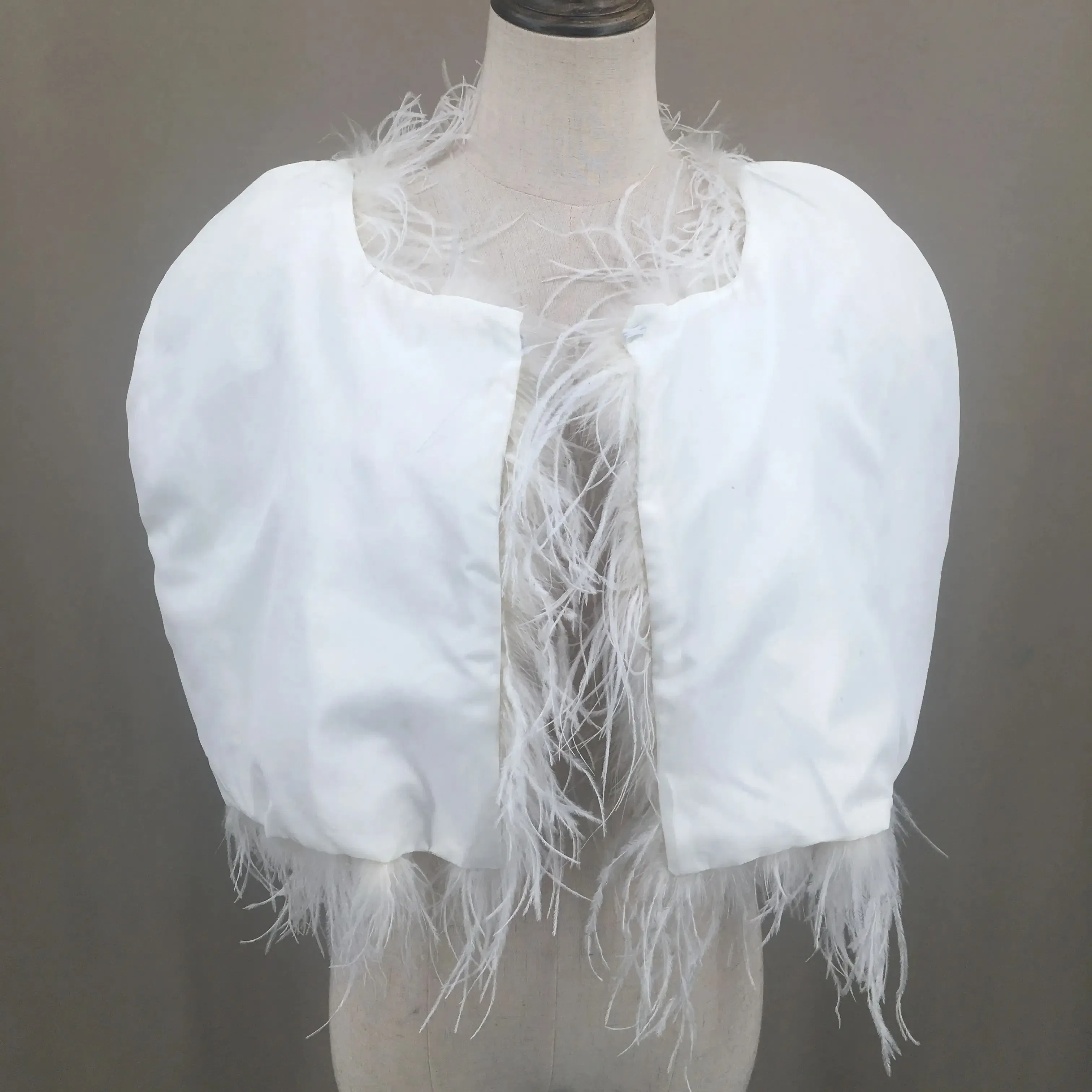 Natural Ostrich Feather Shawl, Cape Stole for Dinner, Wedding, Concert Party, Furry, Pink, Purple