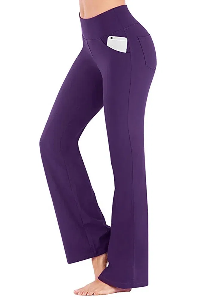 Color: Blue, Size: XL - Ogilvy Mather Solid Elegant Female Lady Women's Legs Pants Palazzo Flared Wide Killer High Waist OL Ladies Career Long Trousers
