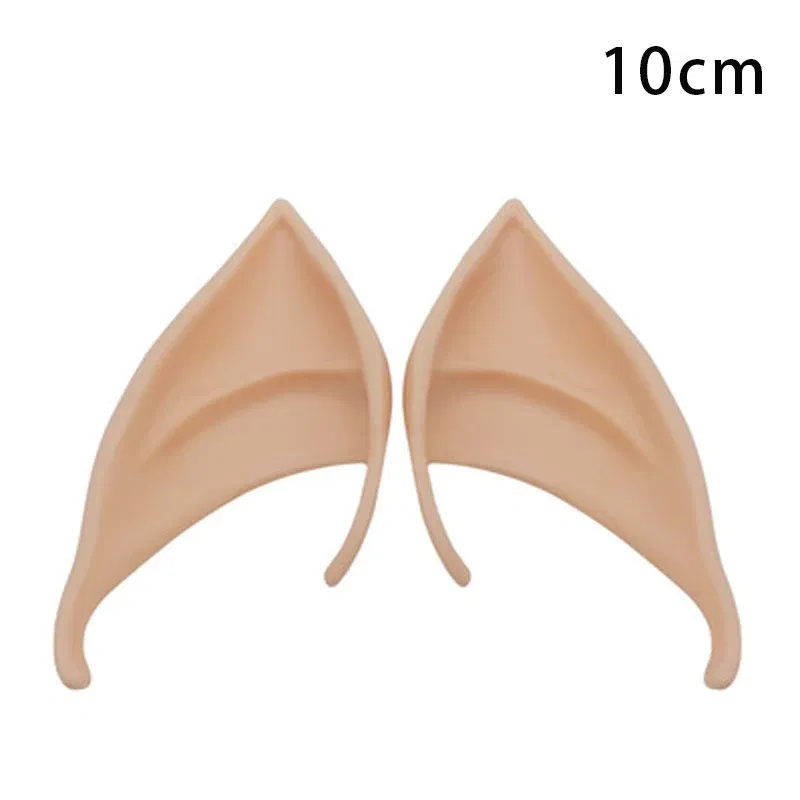 Color: light green - 1Pairs Cosplay Latex Fairy Angel Elf Ears Halloween Masquerade Party Costumes Halloween Party Decoration Supplies Photo Props