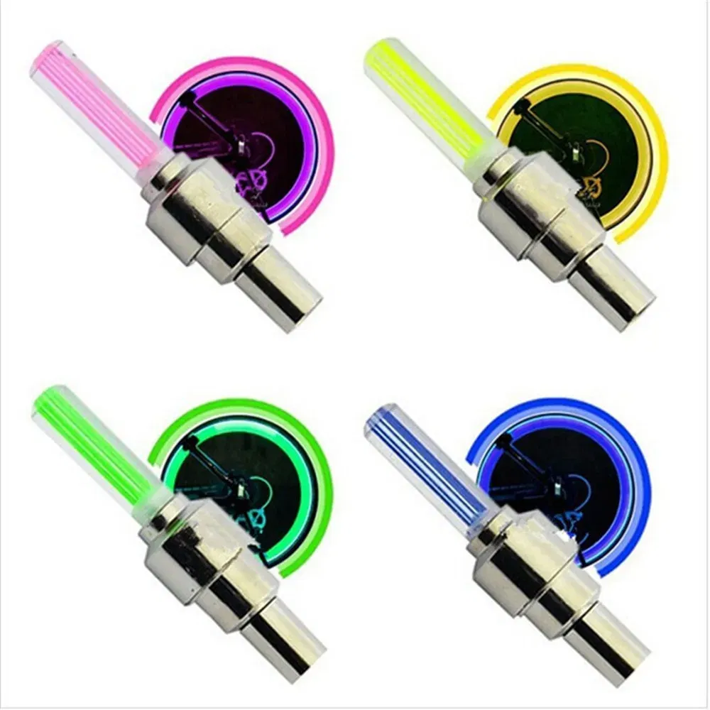 Color: Yellow, Ships From: CHINA - Bike Valve Caps Lamp Neon Spoke Light Bike Cool LED Flash For Road Bicycle MTB Motorcycle Car Tire Nozzle Cycling Accessories