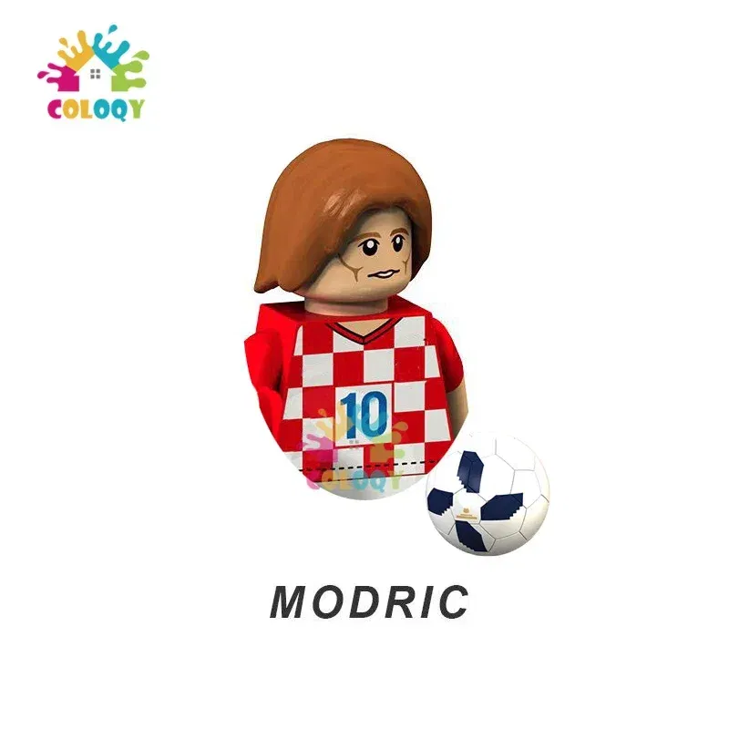 Color: Bright Green, Ships From: CHINA - Kids Toys Football Stars Building Blocks Sport Player Bailey Messi Ronaldo Mini Action Figures Toys For Kids Christmas Gifts