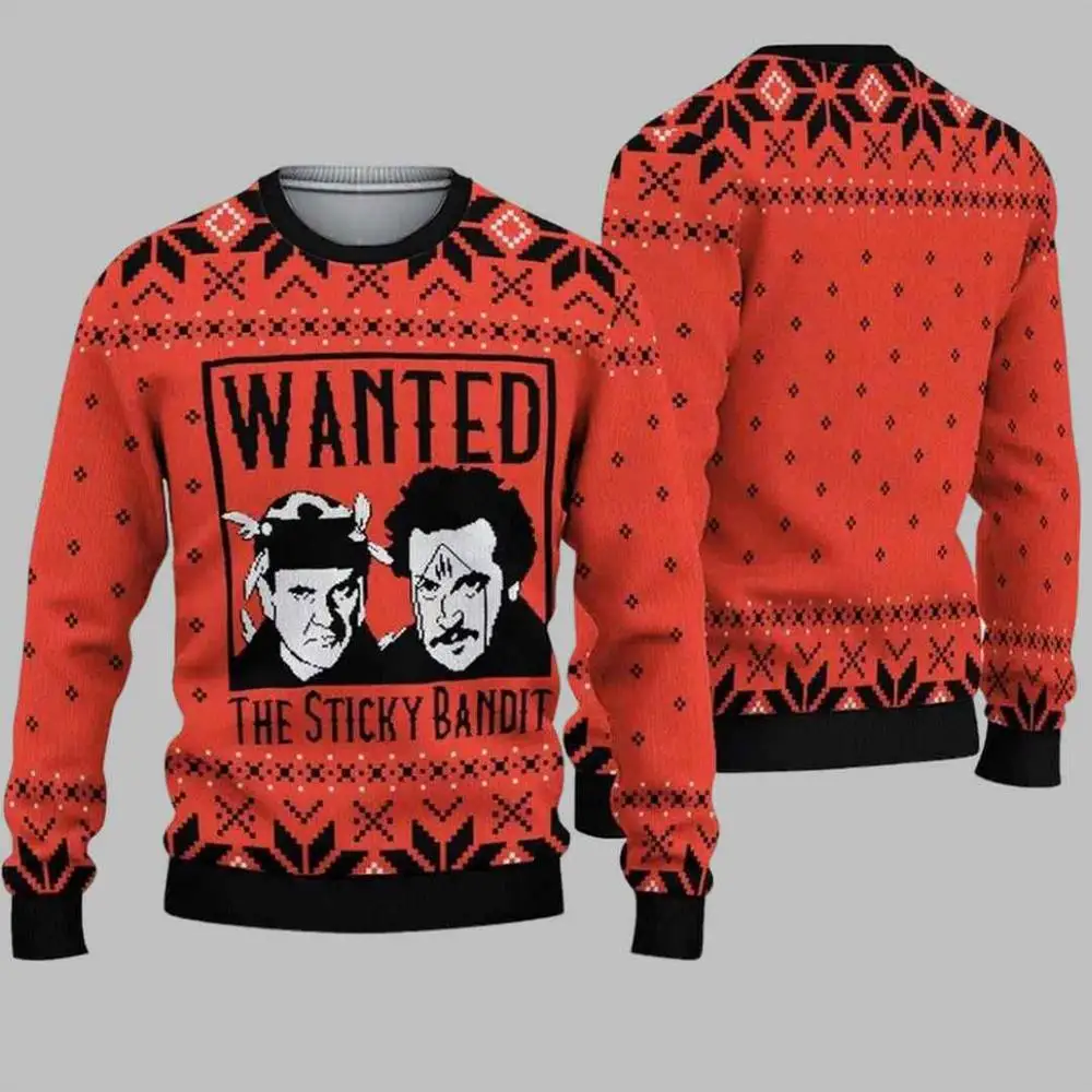 Color: Blue, Size: S - New Style Sweatshirt For Spending Christmas Alone At Home Ugly Christmas Pullover 2026 Fashionable Casual Couple Sweatshirts
