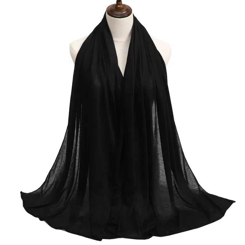 Color: black, Ships From: CHINA - New Jersey Womens Muslim Ramadan Fashion Modal Cotton Jersey Hijab Womens High Quality Solid Color Soft Hijab Long African Scarf