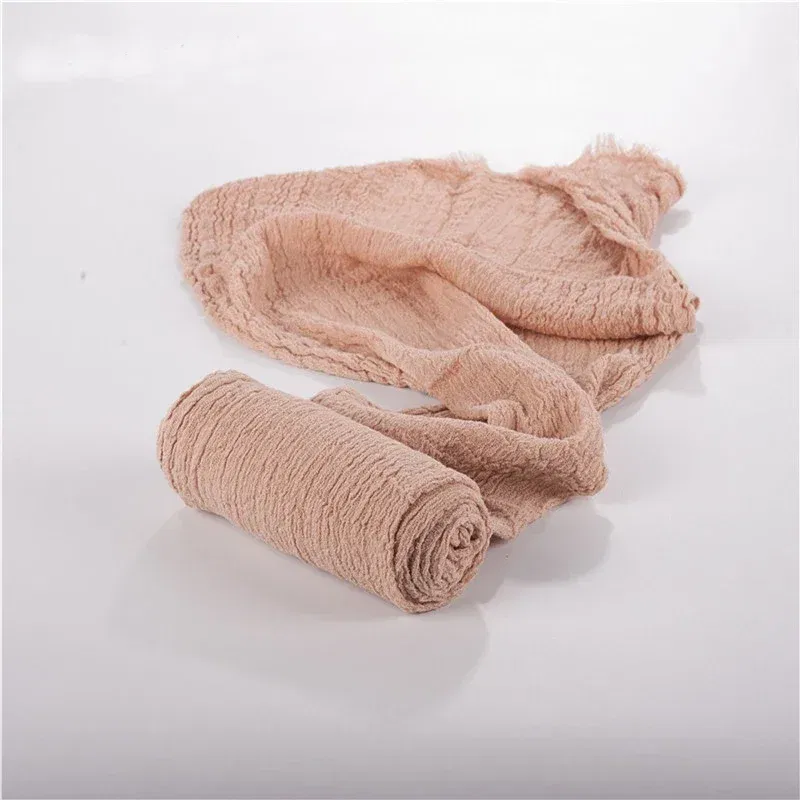 Color: Khaki - Newborn Photography Props Wrap Baby Blanket Soft Stretchable Cotton Swaddling Photography Backdrop Babies Accessories