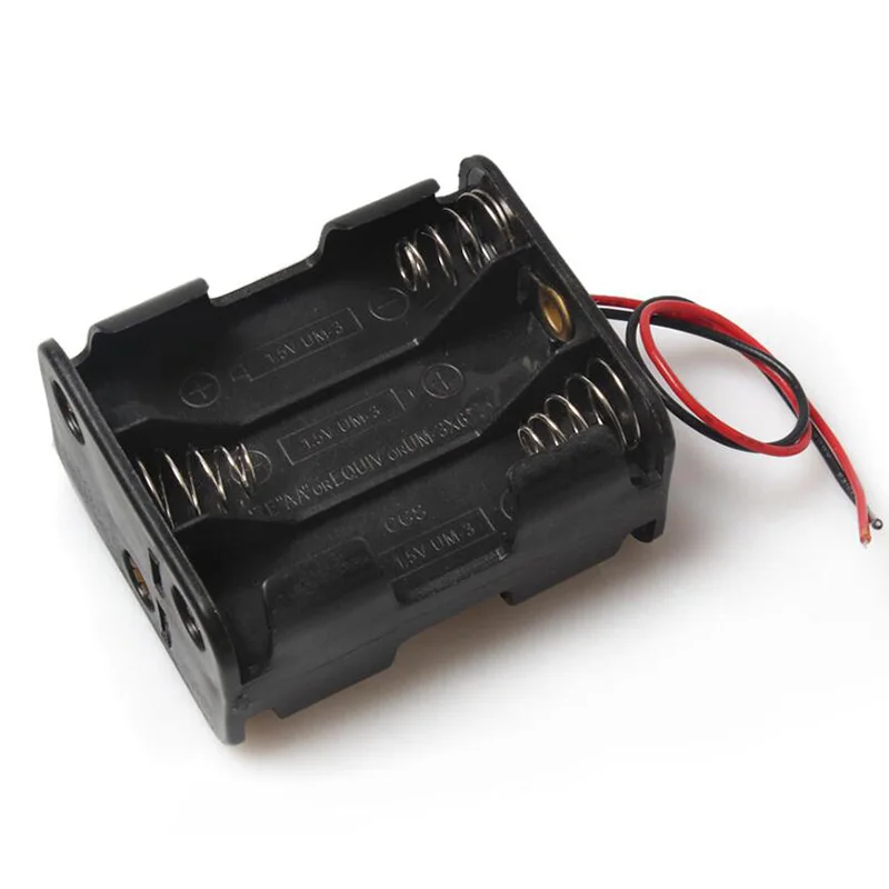 Color: Pink - DIY New 1 2 3 4 6 8 Slots AA Battery Case Box AA LR6 HR6 Battery Holder Storage Case With Lead Wire Bateria Protection Container