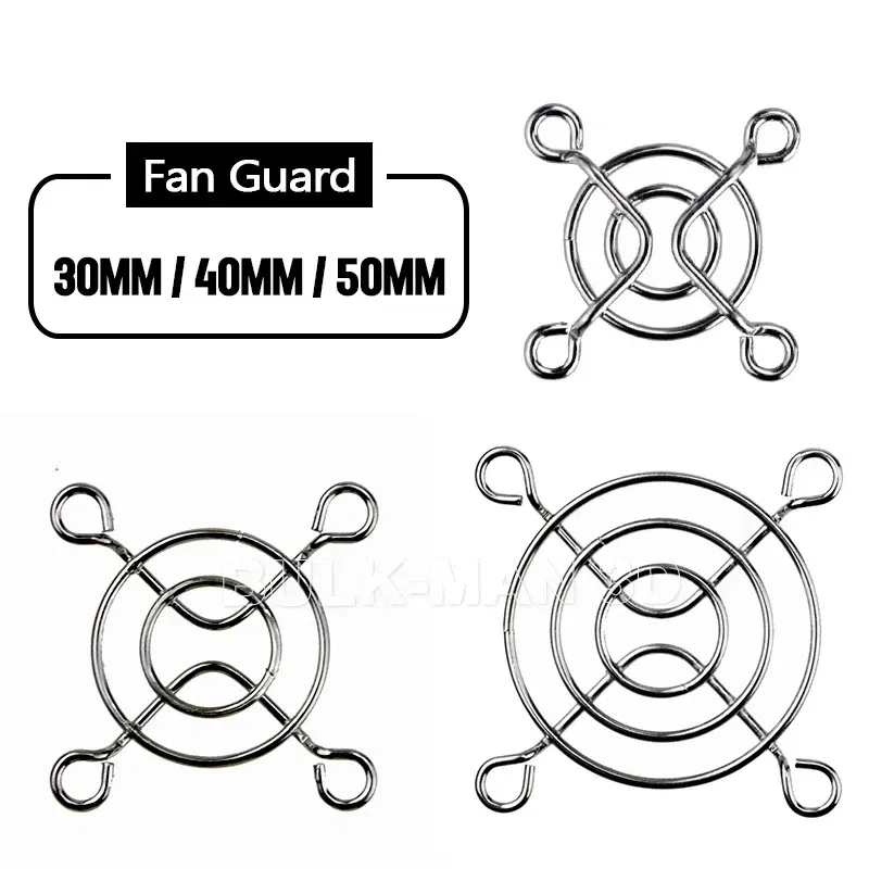 Color: WHITE - 30mm 40mm 50mm Metal Fan Guard Protective Grill For Fan
