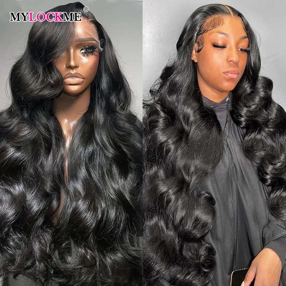 Color: #1B, Ships From: CHINA, Stretched Length: 24inches, Density: 150% - 13x4 13x6 Transparent Body Wave Wig Pre Plucked Glueless 4x4 HD Lace Closure Wigs For Women Brazilian Lace Front Human Hair Wig