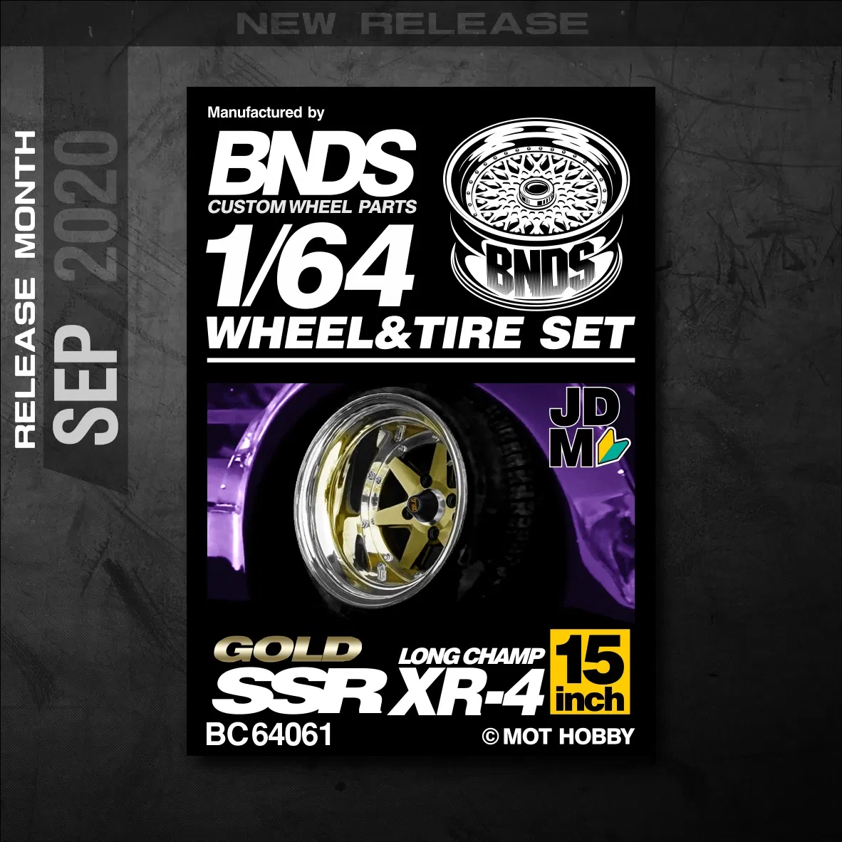 Color: PURPLE - 1/64 Alloy Wheels With Rubber Tires By BNDS Assembly Rims Modified Parts for Model Car Refitted VIP Style No.64053-64088