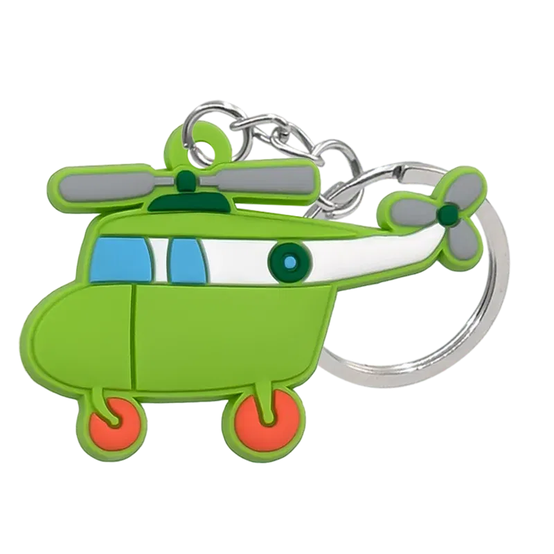 Color: green - 1PCS PVC Key Ring 6 Colors of Car Shape Keychain charms Colorful Key Chain Key Holder Fit Little Boy Gift Kids Toys