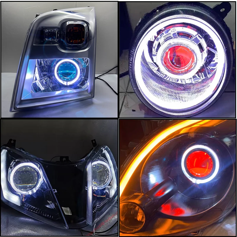 Color: WHITE - SANVI 2.5INCHES 3INCHES BI XENON/LED Projector lens mask  shrouds Car light accessories