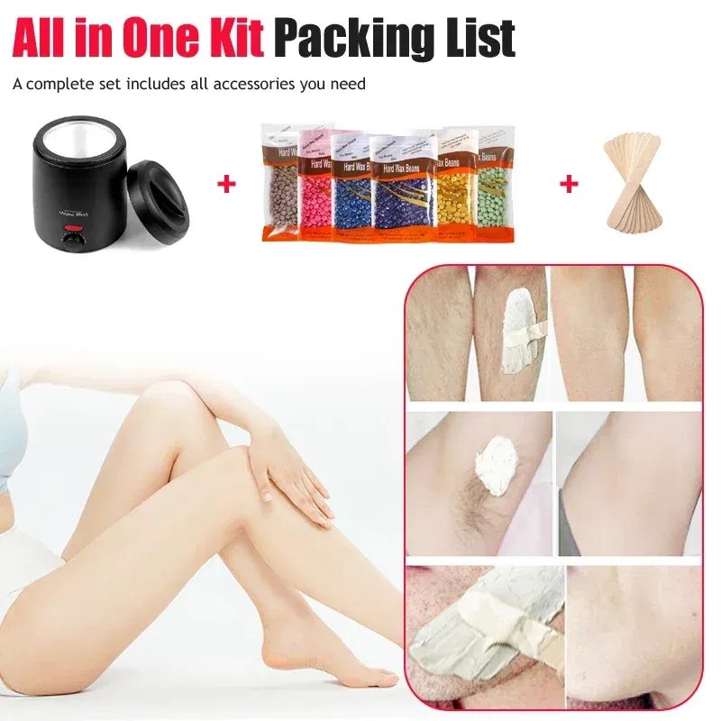 Color: green - 200ML Wax Heater Machine For Hair Removal Wax-Melting Pot Body Hair Remove With Packaging Box Waxing Kit Hair Removal Machine