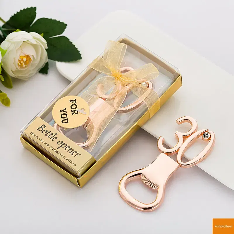 1pc 30th Anniversary Party Gifts Beer Bottle Opener Tools Gadgets Golden Funny Bottle Openers Alloy Kitchen Tools Accessories