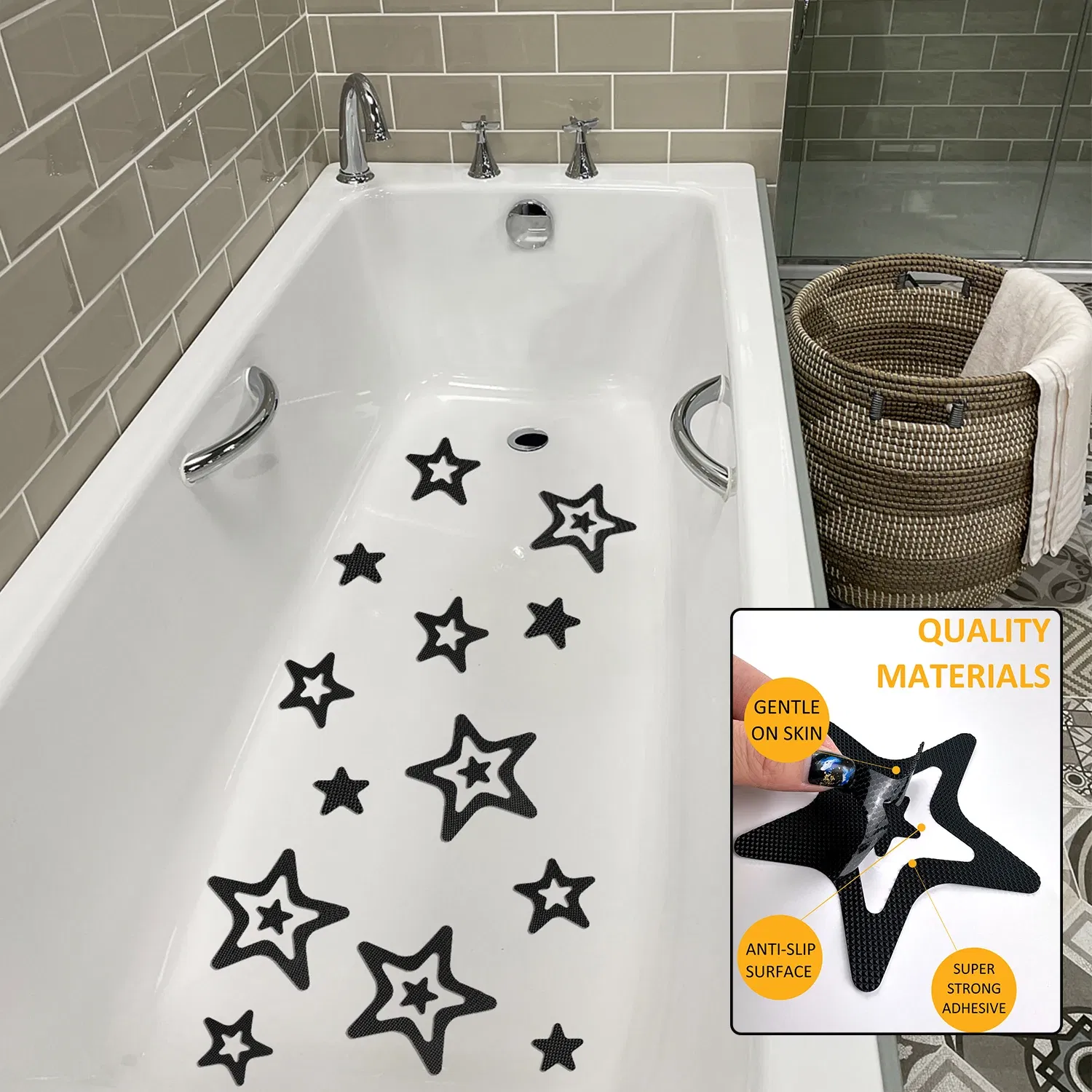 Color: Sky blue, Ships From: CHINA, Specification: 1700MMx2400MM - 30PCS PEVA Shower Room Staircase Floor Shoe Sole Anti-slip Tape, Safety Full Stop Slide Pad Bathroom Bathtub Anti-skid Stickers