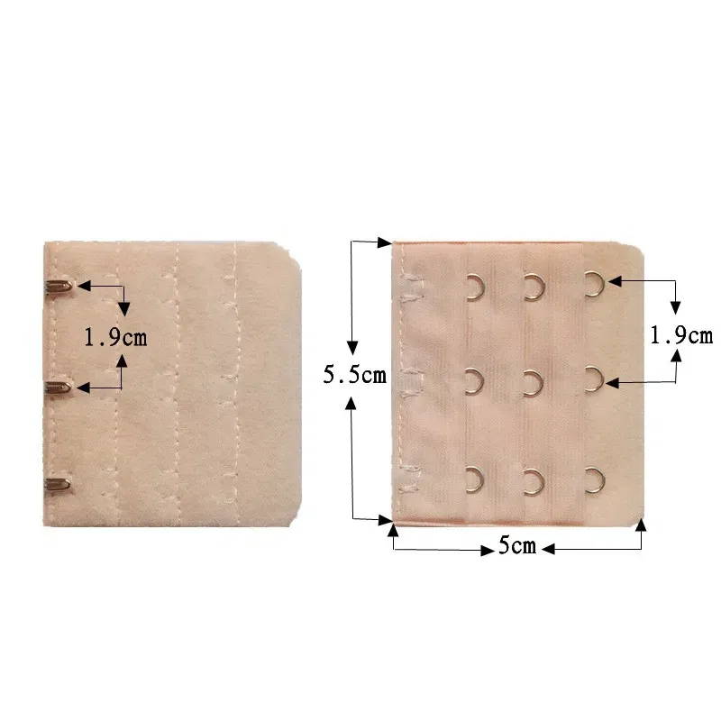 Color: Antique Copper - 3Pcs 5cm Back Bra Extender Clip Extension 3 Row 3 Button Bra Strapless Extensions Women's Underwear Expander Bra Lengthen Hook