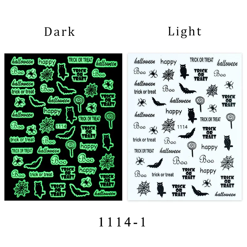 Color: Middle Brown - 1Pc Christmas Stickers Santa Claus Snowflake Decals Catoon Image Muti- Pattern New Year Halloween Nail Art Stickers for Manicure