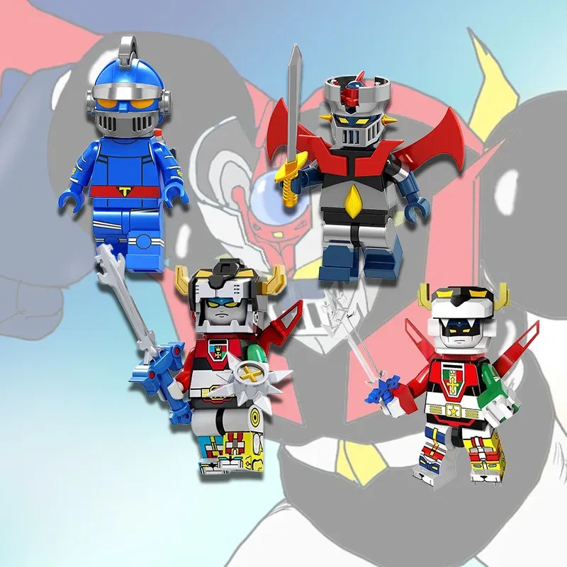 Color: Blue - Mazinger Z Beast King Animation Comics Peripheral Toys Action Figure Small Doll Anime Collection Model Cool Gifts Assembling toy