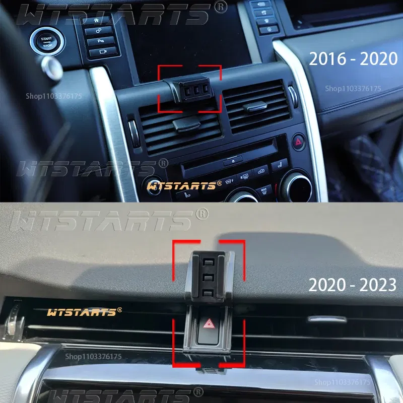 Color Name: black - For Land Rover Discovery Sport 2016-2023 Adjustable Car Phone Holder Mobile Mount Gravity GPS Rotatable Navigation  Bracket